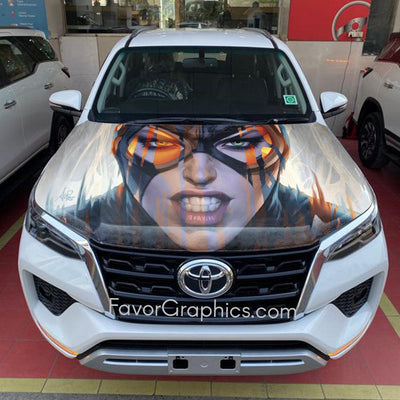 Catwoman Itasha Car Vinyl Hood Wrap Decal Sticker