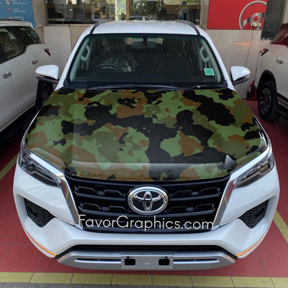 Military Camouflage Itasha Car Vinyl Hood Wrap Decal Sticker