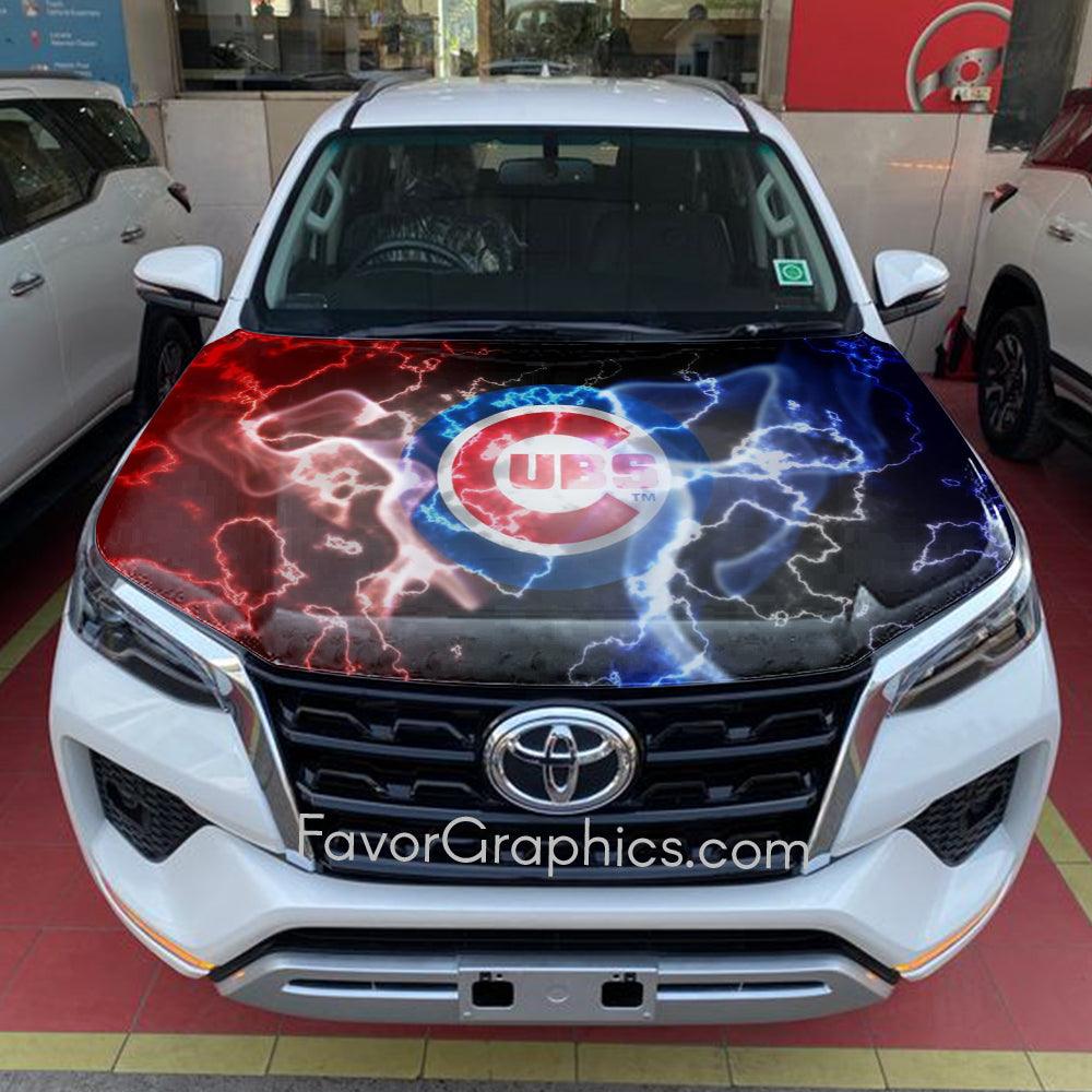 Chicago Cubs Itasha Car Vinyl Hood Wrap Decal Sticker