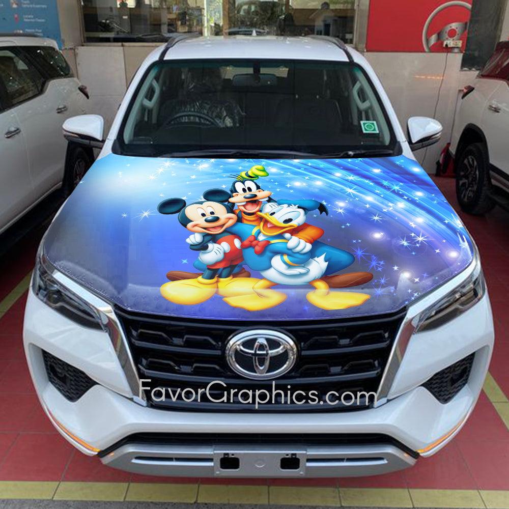 Mickey Mouse Itasha Car Vinyl Hood Wrap Decal Sticker