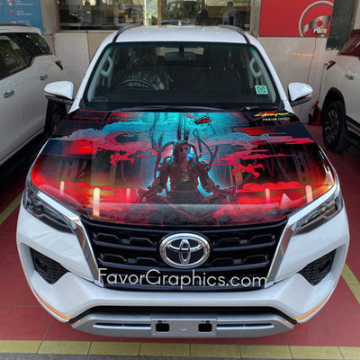 Cyberpunk Girl Itasha Car Vinyl Hood Wrap Decal Sticker