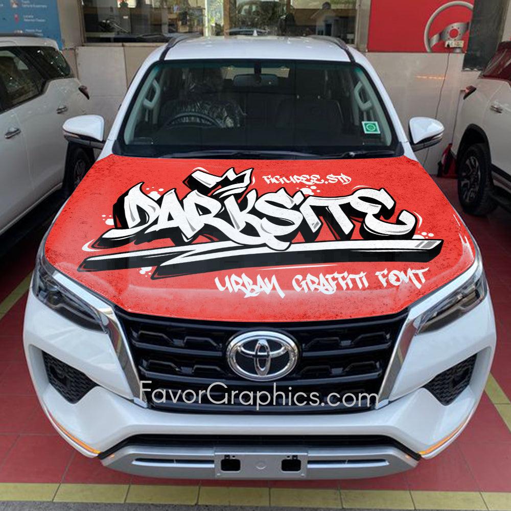 Graffiti Custom Any Name or Text Itasha Car Vinyl Hood Wrap Decal Sticker