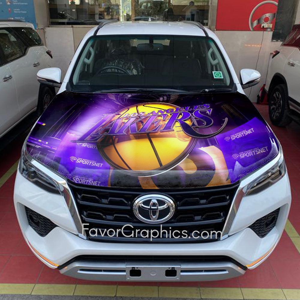Los Angeles Lakers Vinyl Decal - 6x2 Inch White Team Logo Sticker For Car, Window, Or Wall 13 thumbnail image