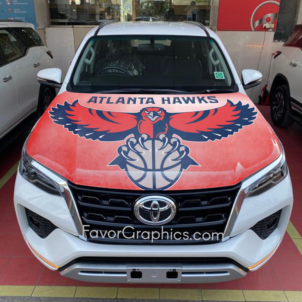 Atlanta Hawks Itasha Car Vinyl Hood Wrap Decal Sticker