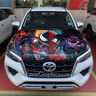 Spider-Man Venom Itasha Car Vinyl Hood Wrap Decal Sticker