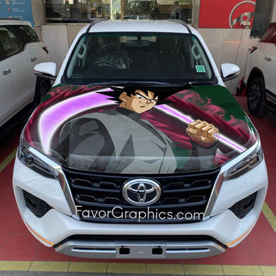 Black Goku Dragon Ball Itasha Car Vinyl Hood Wrap Decal Sticker