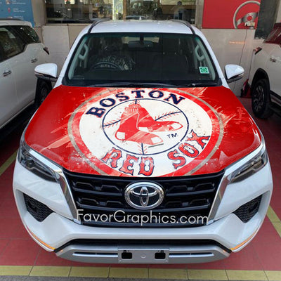 Boston Red Sox Itasha Car Vinyl Hood Wrap Decal Sticker