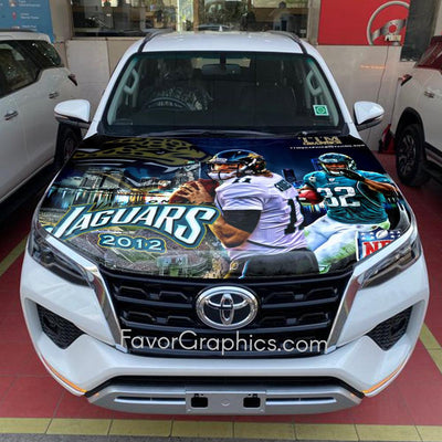 Jacksonville Jaguars Itasha Car Vinyl Hood Wrap Decal Sticker