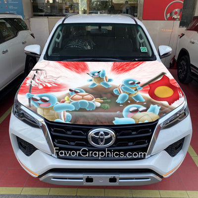 Squirtle Squad Itasha Car Vinyl Hood Wrap Decal Sticker