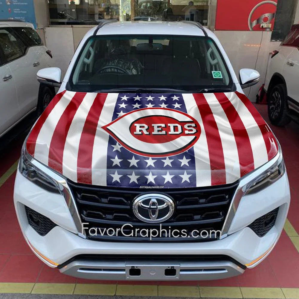 Cincinnati Reds Itasha Car Vinyl Hood Wrap Decal Sticker – Favor Graphics