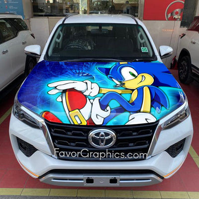 Sonic The Hedgehog Itasha Car Vinyl Hood Wrap Decal Sticker