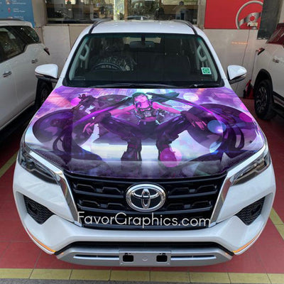 Cyberpunk Girl Itasha Car Vinyl Hood Wrap Decal Sticker