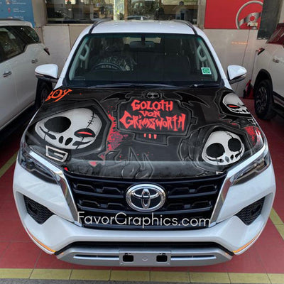 Grim Reaper Skull Itasha Car Hood Wrap Vinyl Decal High Quality Graphic