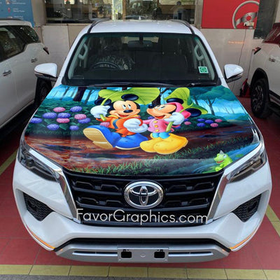 Mickey Mouse Itasha Car Vinyl Hood Wrap Decal Sticker