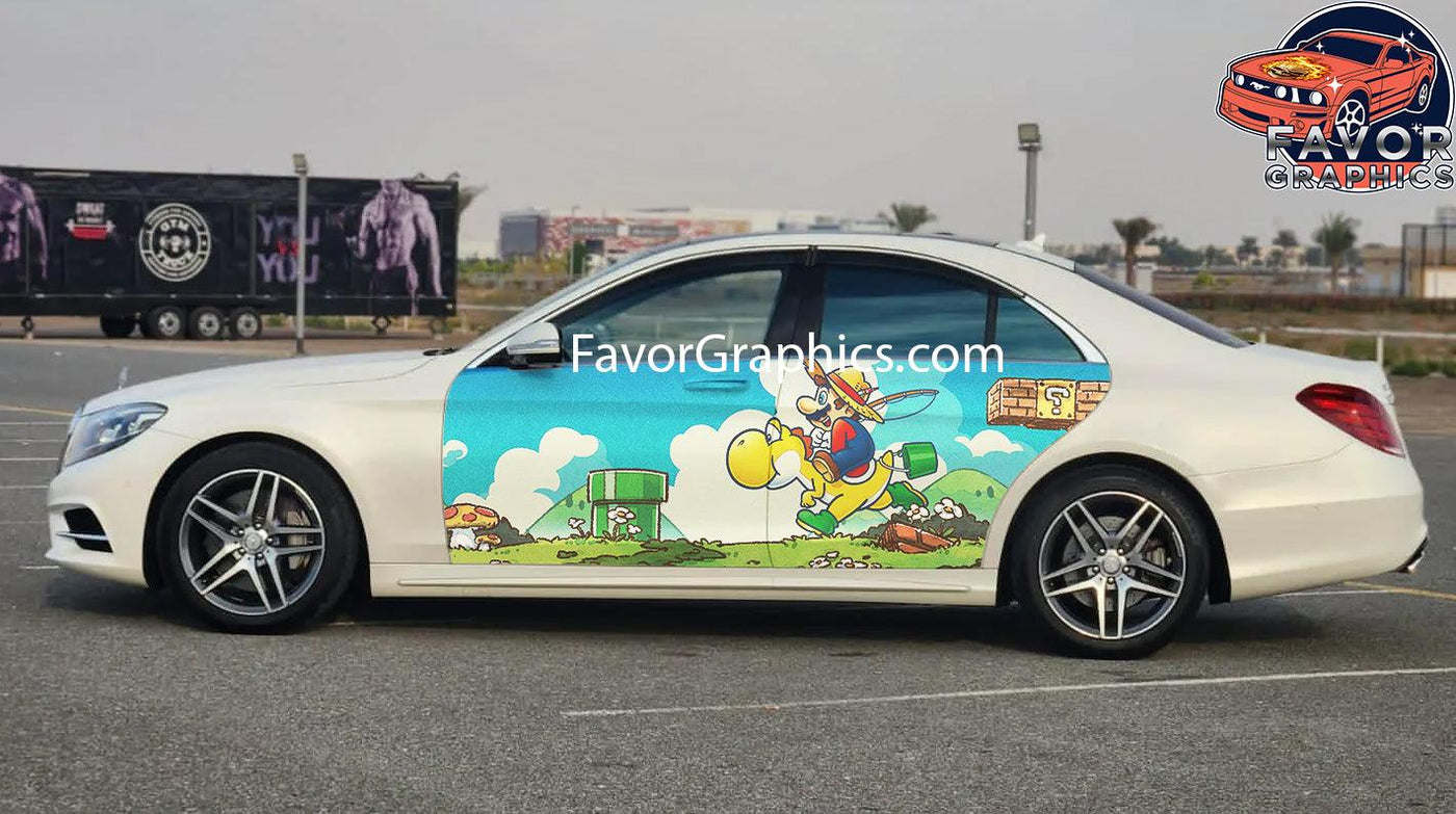 Mario Car Door Vinyl Wrap Decal Sticker