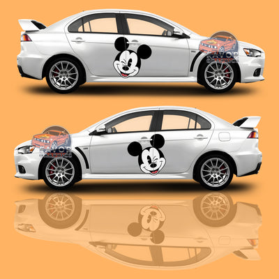 Mickey Mouse Itasha Car Side Door Decal Vinyl Sticker