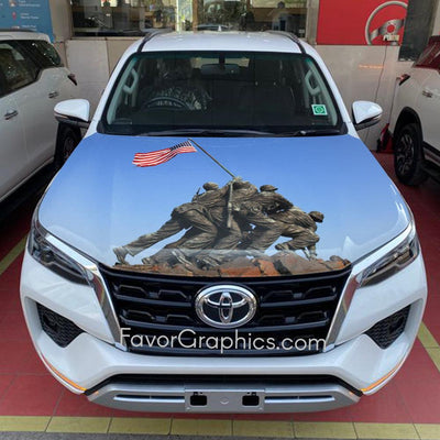 Iwo Jima Itasha Car Vinyl Hood Wrap Decal Sticker