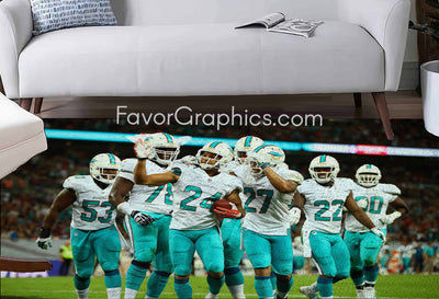 Miami Dolphins Home Bedroom Decor Rug Carpet Mat