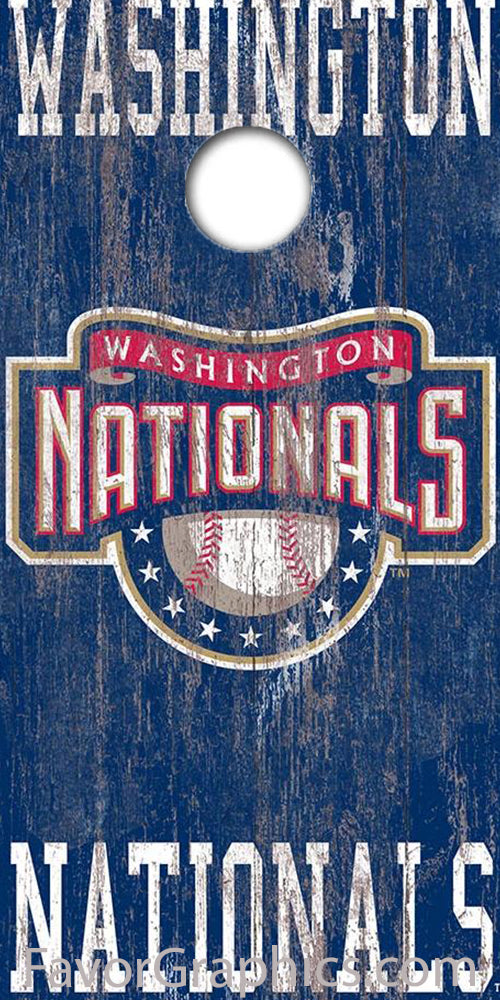 Washington Nationals Cornhole Wood Board Skin Vinyl Wrap Decal Sticker