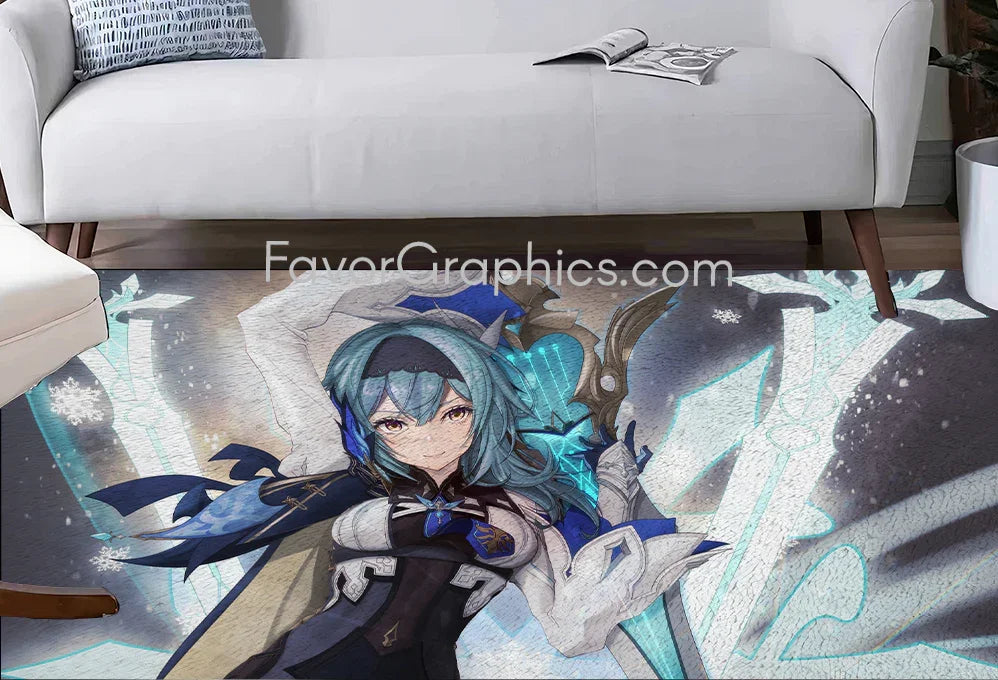 Eula (Genshin impact) Home Bedroom Decor Rug Carpet Mat