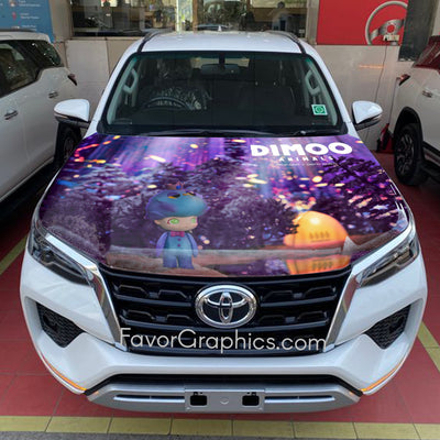 Dimoo Itasha Car Vinyl Hood Wrap Decal Sticker