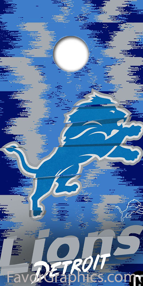 Detroit Lions  Cornhole Wood Board Skin Vinyl Wrap Decal Sticker