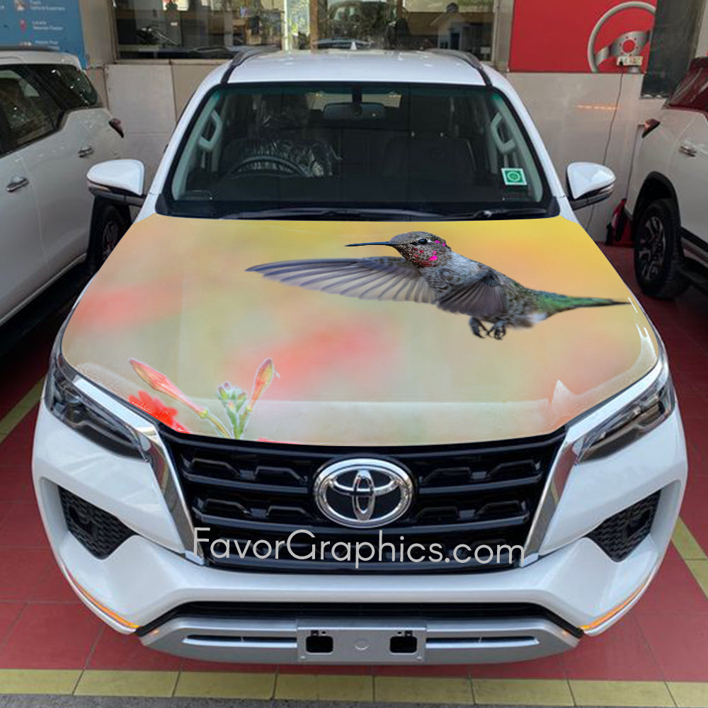 Hummingbird Itasha Car Vinyl Hood Wrap Decal Sticker