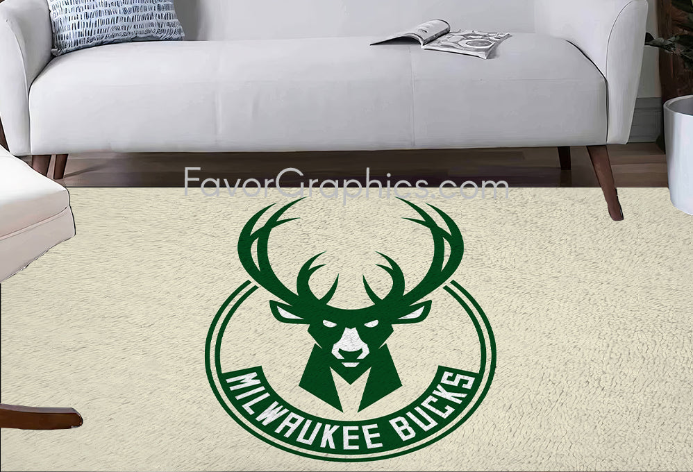 Milwaukee Bucks Home Bedroom Decor Rug Carpet Mat