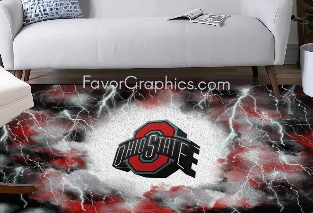 Ohio State Buckeyes Home Bedroom Decor Rug Carpet Mat