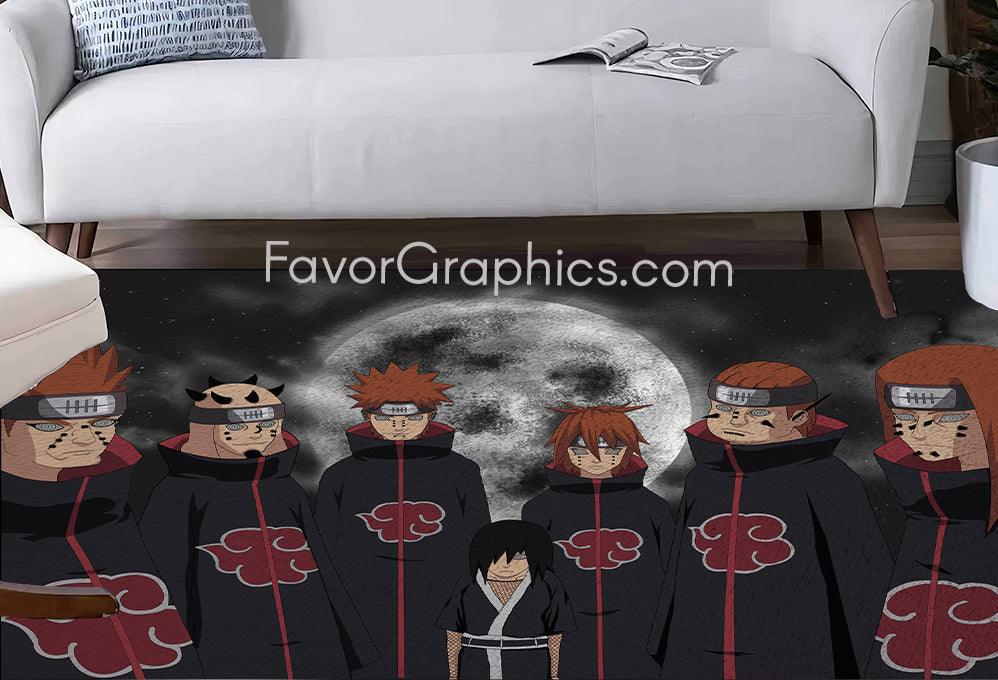 Akatsuki Naruto Home Bedroom Decor Rug Carpet Mat