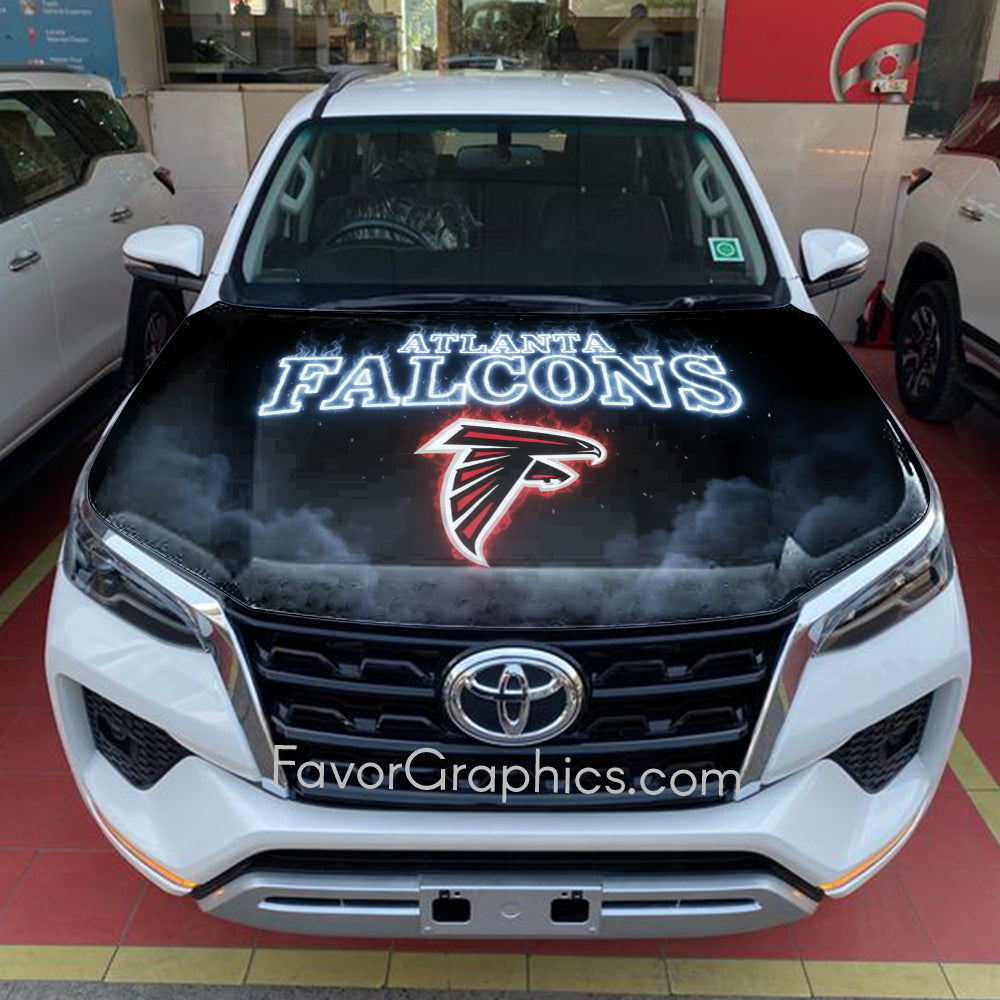 Atlanta Hood Sticker Atlanta Falcons Itasha Car Vinyl Hood Wrap Decal Sticker – Favor Graphics