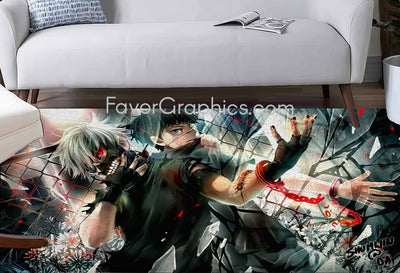 Kaneki Ken Tokyo Ghoul Home Bedroom Decor Rug Carpet Mat