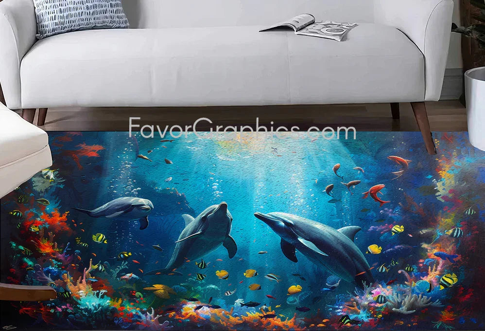 Dolphin Home Bedroom Decor Rug Carpet Mat