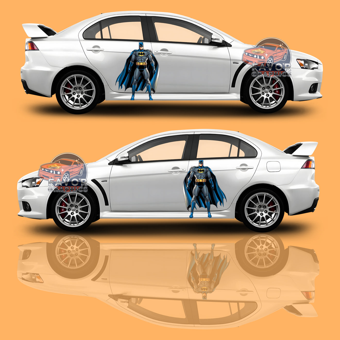 Batman Itasha Car Side Door Decal Vinyl Sticker