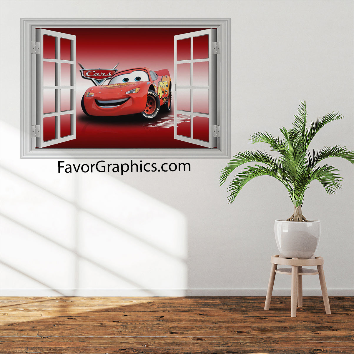 Car Race Cartoon Vinyl Wall Art Decal Sticker Poster Print Mural