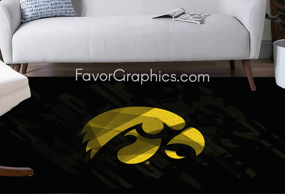 Iowa Hawkeyes Home Bedroom Decor Rug Carpet Mat