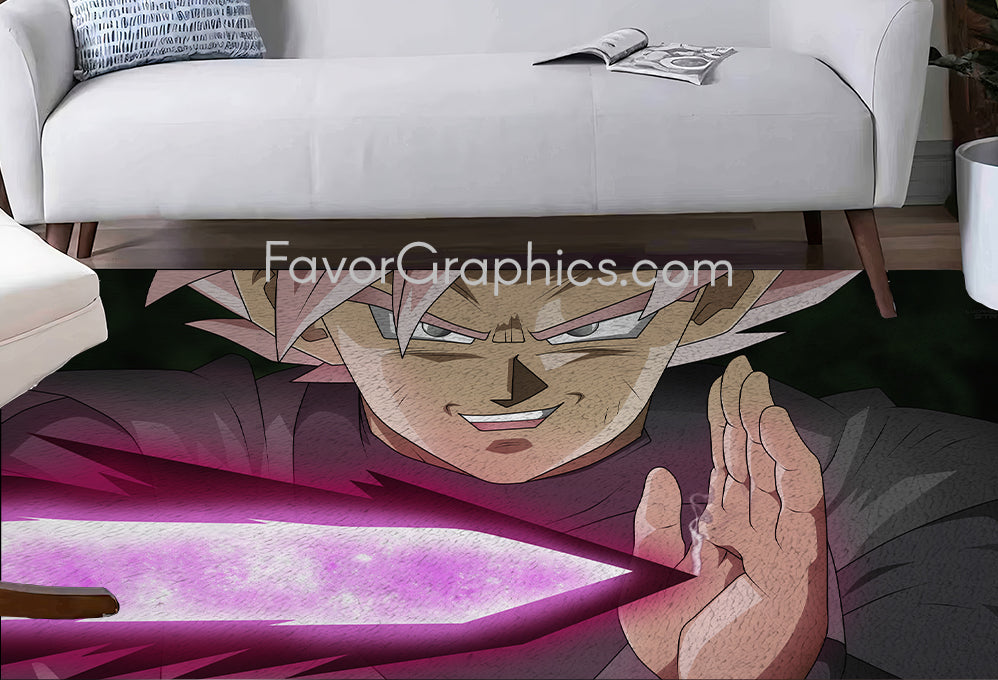 Black Goku Home Bedroom Decor Rug Carpet Mat