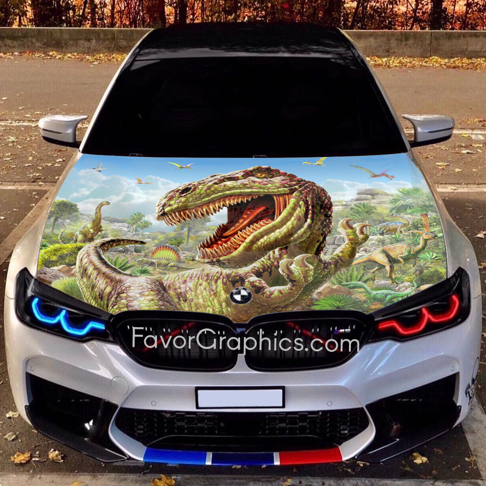 Dinosaur Itasha Car Vinyl Hood Wrap Decal Sticker