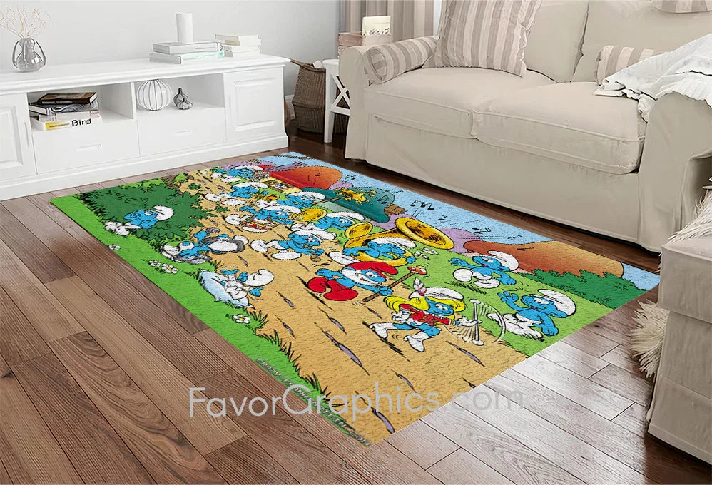 The Smurfs Home Bedroom Decor Rug Carpet Mat