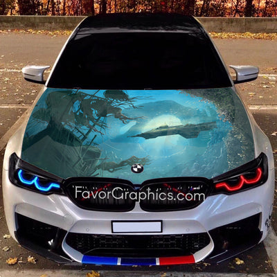 Underwater Under The Sea Itasha Car Vinyl Hood Wrap Decal Sticker