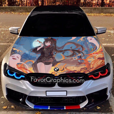 Hu Tao Genshin Impact Itasha Car Vinyl Hood Wrap Decal Sticker