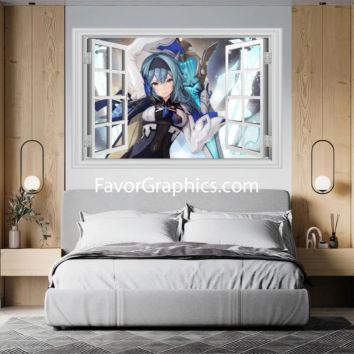 Eula (Genshin impact) Vinyl Wall Art Decal Sticker Poster Print Mural