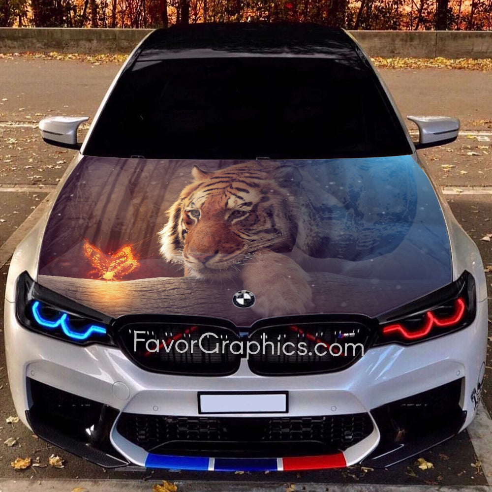 Tiger Itasha Car Vinyl Hood Wrap Decal Sticker