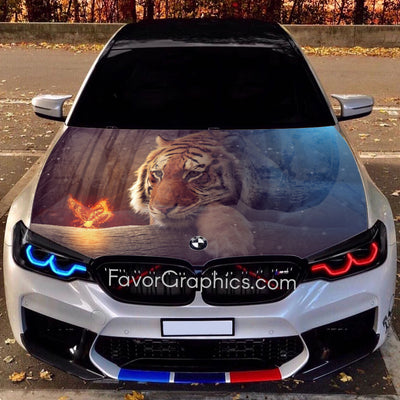 Tiger Itasha Car Vinyl Hood Wrap Decal Sticker