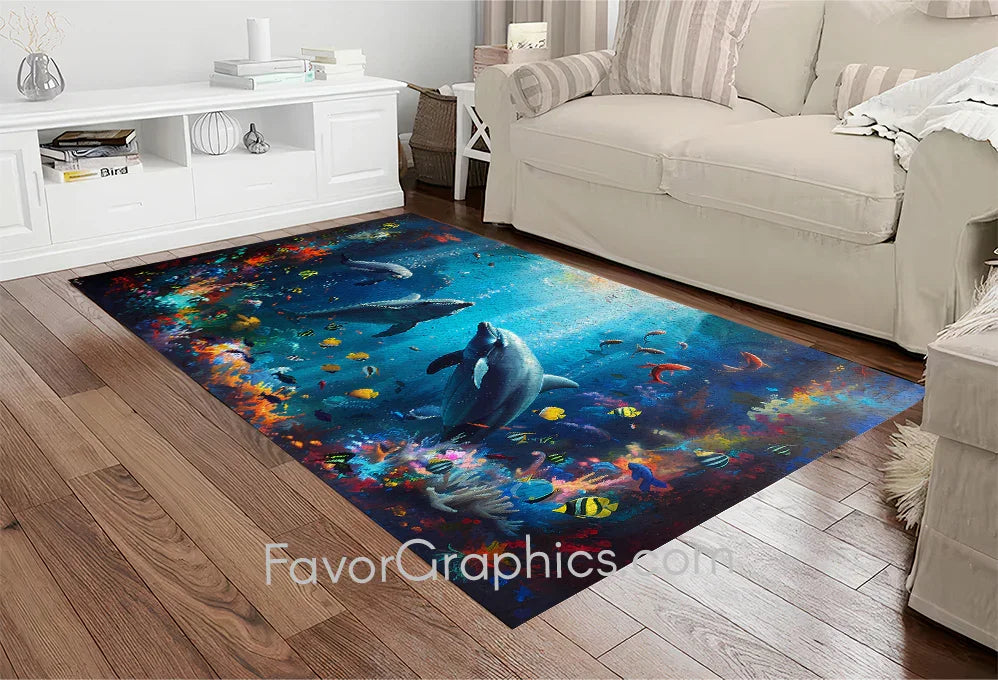 Dolphin Home Bedroom Decor Rug Carpet Mat