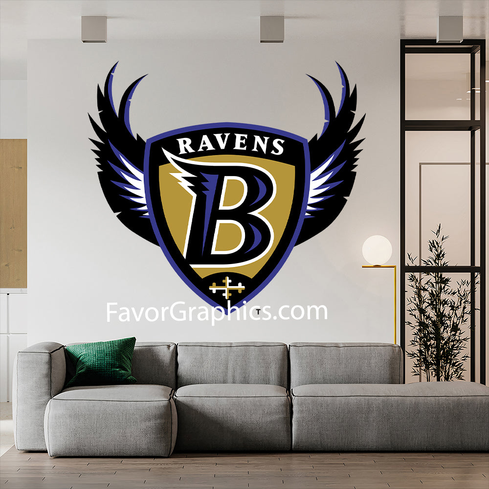 Baltimore Ravens Home Room Wall Vinyl Decal Sticker Mural Poster