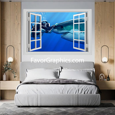 Shark Vinyl Wall Art Decal Sticker Poster Print Mural