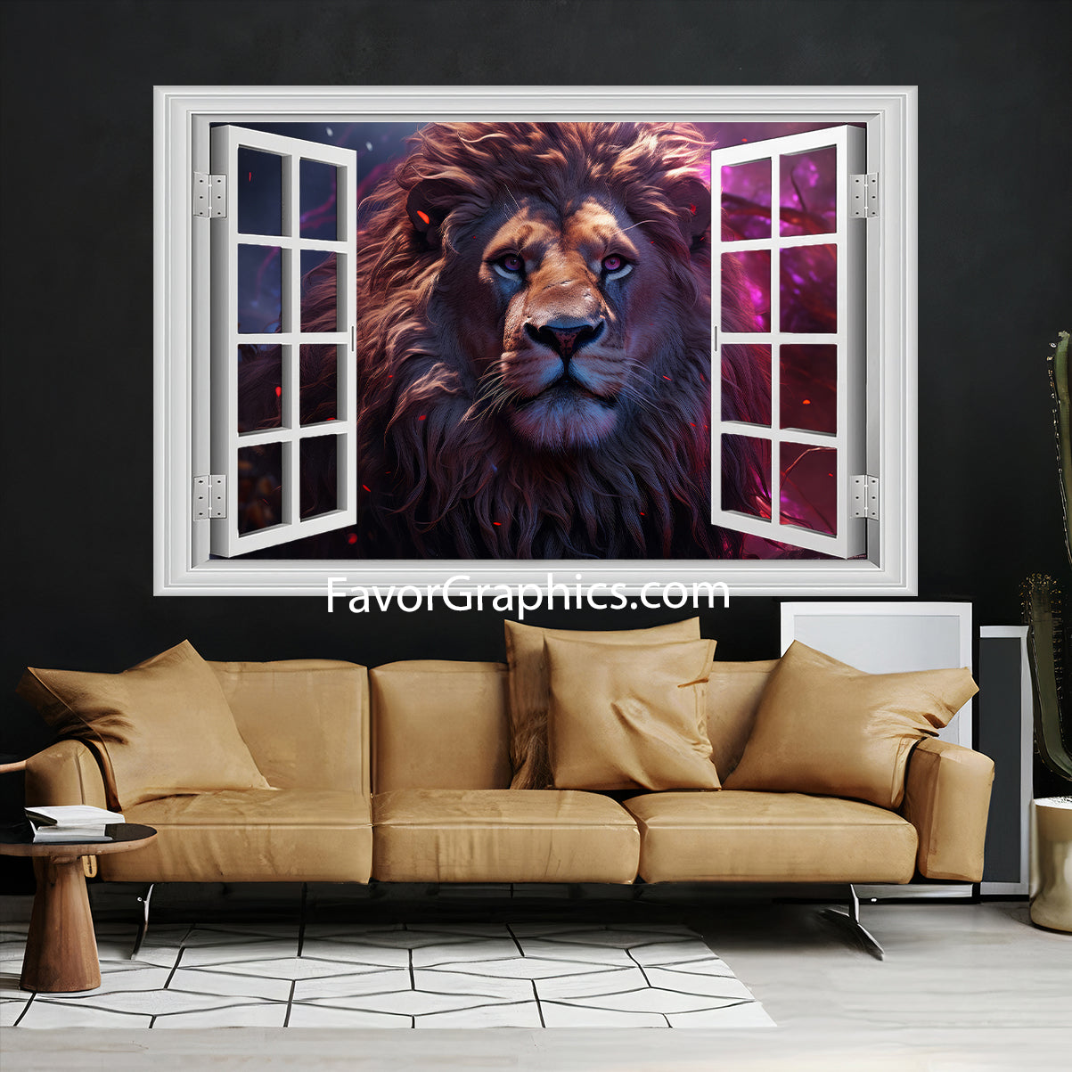 Lion  Vinyl Wall Art Decal Sticker Poster Print Mural