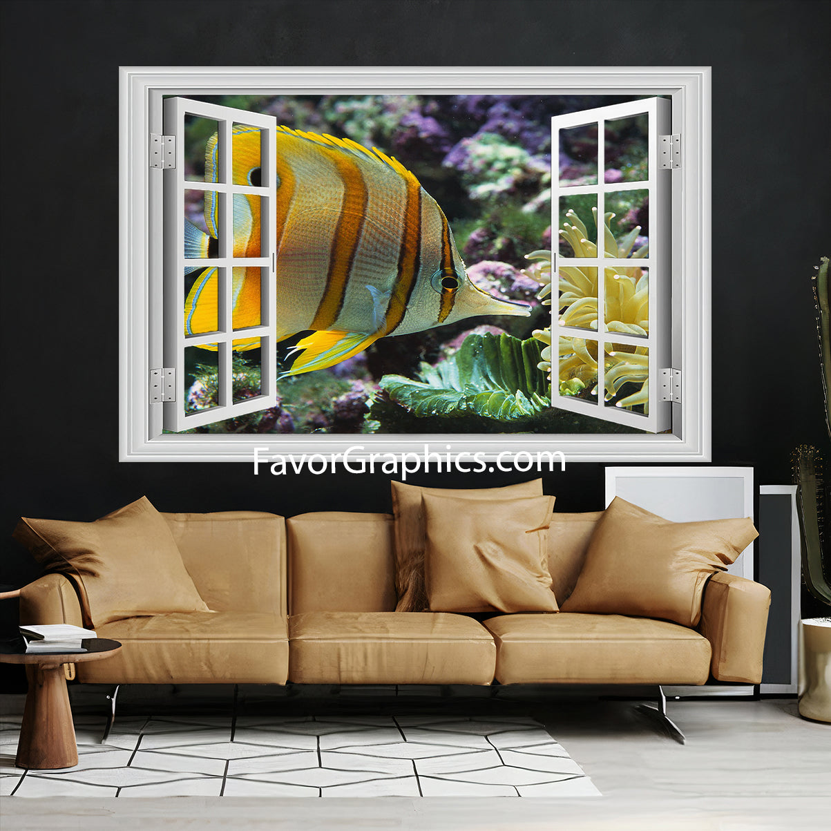 Butterflyfish Vinyl Wall Art Decal Sticker Poster Print Mural