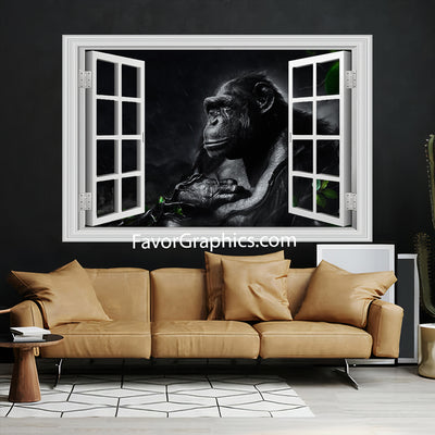 Chimpanzee Vinyl Wall Art Decal Sticker Poster Print Mural